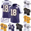 18 Justin Jefferson TJ Hockenson 2023 Vikings Bud Grant voetbalshirt Kirk Cousins Addison Harrison Smith Adrian Peterson Randy Moss Ham Mekhi Blackmon