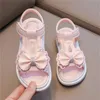 Klassische Mädchen Sandalen Sommer Bowknot Kinderprinzessin Sandale weiche Einzelkinder Schuh lässig Sneaker Kleinkind Infant Beach Slippe