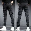 Calças de brim masculinas primavera verão preto cinza carga jeans homens streetwear denim jogger calças homens baggy harem jean calças de carga calças jeans 231121