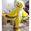 Halloween amarelo papagaio mascote traje simulação personagem dos desenhos animados roupas terno adultos tamanho outfit unisex aniversário natal carnaval fantasia vestido