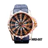 Montres-bracelets Chevaliers de la table ronde Damascus Automatique Montre pour hommes Boîtier en acier Bleu Gem Cadran Cuir Puretime 2023 Luxe Top Marque