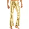 Pantalon homme homme rétro Disco Costume Vintage année 60 s 70 s avec cloche bas évasé Long mec pantalon spectacle Clubwear