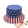Beralar Havuz Şapkaları Açık Kova Amerikan Bayrak Headdress Yürüyüş Balıkçı Güneş Koruma Seyahat
