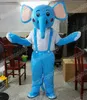 Costume da mascotte elefante adorabile di Halloween Personaggio a tema anime dei cartoni animati Costume da adulto unisex per feste di Natale