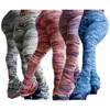 Pantaloni da donna Inverno Donna Peluche a righe colorate Personalizzato Peloso impilato Moda Pantaloni a maglia caldi con fondo a campana a vita alta