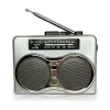 Portabel Radio Retro Classic Walkman Dual Högtalare Stereo Tape Memory FM AM Radio Antenna med hörlurar för trädgårdsfiske ZZ
