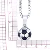 Colares Pingente Rinyin Alta Qualidade Vintage Futebol Memorial Futebol Para Homens Mulheres Link Chain Moda Jewerly Colar de Aço Inoxidável