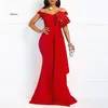 Casual Dresses Sexy Lace Off Shoulder Sleeveless Beaded Long Maxi Party Women Evening Elegant Night Club Bodycon Mermaid Dress