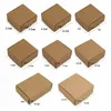 Gift Wrap 50pcs Kraft Paper Candy Box Handmade DIY Soap Jewelry Gift Storage Packaging Bag Home Christmas Party Favor Wedding Decoration 231102