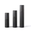 luxury empty matte plastic airless cosmetic lotion pump bottle black 15ml 30 ml 50ml Eetwi