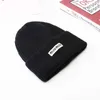 Beanie/Skull Caps designer luxury Hat Women's Autumn and Winter Warm Versatile Woolen Solid Color Cloth Sticker Letter Knitted Korean Edition Show Face Small Ear