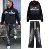 Toppdesigner Luxury Hellstar Men and Women Long-Sleeved Hoodies and Pants Sweatpants och kortärmade T-shirts med högkvalitativa brevmönster