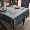 Bordduk Luxury Jacquard Dining Tablefat Oval Rectangular Square Vintage Tassel European Party Events Coffee Cover Fabric Home