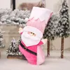 Juldekorationer Strumpa 22 "3D Plush Santa Snowman Xmas Strumpor för öppen spis