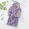 Pyjamas hiver noël robe de bain pour filles animaux à capuche robes enfants robe de chambre garçons vêtements de nuit enfants peignoir 6 8 10 12Y 231121
