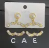 Luxury Diamond Pearl Dangle Earrings Luxury Brand Love Stud Earrings Wedding Party Family Gifts Earrings 2023 New Style 18K Gold Jewelry Wholesale