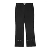 Heren jeans streetwear wit zwart Y2K baggy casual flare broek harajuku rechte effen losse oversized unisex denim broek