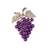 Brooches Arrival Simulated Pearl Grape Brooch Pins For Women Flower And Coat Dress Clothes Jewelry Accessories