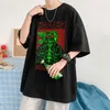 Kadın T-Shirt 90'lar Anime Dorohedoro Sahte İki T-Shirt Erkekler Yenilik Tişört Uzun Kollu Pamuk Manga Siyah Tshirt Erkekler Moda Benzersiz Tee Tops 230421