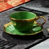 Tazze Phnom Penh Set tazza da caffè con piattino in ceramica Tazze da tè pomeridiane Colazione Bicchieri da acqua per coppia Tazza da latte