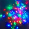 2019 julljus semesterförsäljning utomhus 10m 100 LED -sträng 8 färger val rött/grönt/rgb sageljus vattentät fest trädgård ljus