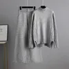 Womens Two Piece Pants Soft Turtle Neck Sweater Apparel Extra Large Loose Down Coat Cashmere Tracking Knitted Wide Leg Trouser Set 231120