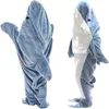 Blankets Adult Throwing Blanket Animal Onesie Wearable Shark Super Big Hat Flannel Tail Hoodie Multi purpose Nap Warm 231120