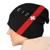 Berets Suíça Bandeira County Bonnet Hat Malha Hip Hop Outdoor Skullies Beanies Chapéus Unisex Quente Head Wrap Cap