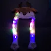 Caps Hoeden 1pc Jaar LED Pluche Borduren Kerstmuts Muts Oplichten Verlichten Warme Muts Voor Kinderen Volwassenen Kerst Herten Decor 231121