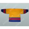 Benutzerdefiniertes gelbes Hockey-Trikot der Rumänischen Nationalmannschaft, neu, oben genäht, S-M-L-XL-XXL-3XL-4XL-5XL-6XL