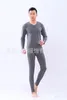 Men's Thermal Underwear Men Cotton Lycra Long Johns Fashion Casual Arrival V-onck Super Large Plus Size 2XL3XL4XL5XL6XL