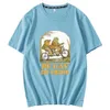 男性S TシャツハラジュクプリントライドバイクカエルTシャツ男性春夏半袖女性ブラックベーシックストリートカジュアルカジュアルルーズTシャツ230421