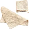 100% Nature Sisal Cleaning Handduk för badkropp Exfolierande linne Sisal tvättduk 25*25 cm dusch tvättduk sisal linne tyg wjjab