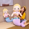 Kawaii Mermaid Princess Plush Toy Girl Sleeping Doll Soft Lifesize Dolls voor Girl Gift Room Decoration 47inch 120cm DY10171