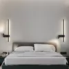Lámpara de pared, luces de aplique modernas para dormitorio, decoración interior de la habitación, LED nórdico, accesorio de iluminación de noche de tipo largo