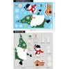 Party Decoration 10Pcs/lot Christmas Decorations Santa Claus Elk Electrostatic Stickers Shopping Mall Glass Window