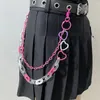 Belts Acrylic Pants Chain Y2K Style Multi Layer Heart Multicolor Waist Punk Hip-hop Keychain