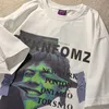 Męskie tshirts American Street retro para Mężczyźni i kobiet w krótkim rękawie Mężczyzny