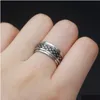 Cluster Rings Bk Lots 30Pcs Mtistyle Fashion Black Band Rotating Size 1721 Men Women Personality Gifts Jewelry Punk Rock Hip Dhgarden Dhehx