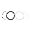 Strand High-quality And Exquisite WZYSY Tai Chi Yin Yang Fish White Songshan Black Matte Bead Bracelets Set Of 2 Unisex Jewelry
