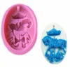 Baking Moulds 3D Carousel Horse Silicone Cake Decorating Mold Tools Sugar Candy Chocolate Molds Fondant Decoration Easter Decor