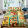 Bedding Sets Surf Duvet Capa Conjunto de férias no Havaí de Praia para Mulheres Adultas Meninas Tropicais Consolador de Poliéster Botânico