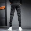 Calças de brim masculinas primavera verão preto cinza carga jeans homens streetwear denim jogger calças homens baggy harem jean calças de carga calças jeans 231121