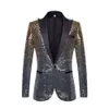 Party Show Suits for Men Blazers gradient cekin kombinezon coroczny występ w Piosenkarce sceniczny singiel singiel Wests