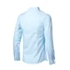 Camisas casuais masculinas Marca homens 17 coloridas vestido branco sólido manga longa slim fit