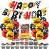 Decorazione per feste 12 pezzi Braccialetti per schiaffi per auto da corsa Gara regalo Happy Kids Boys Wheels Tema Bomboniere di compleanno