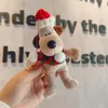 Dekoracje świąteczne Czerwone Śliczne wieszak na pies wisiorka brelowa szalik hat zabawki wesoły dekoracja domowa dziecięca prezenty 231121