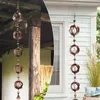 Decorações de jardim correntes de chuva de metal decorativas ao ar livre coletor de água da chuva calhas multifuncionais flexíveis