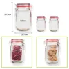 Storage Bags 9/15/30 Pieces/set Portable Household Mason Jar Shape Zipper Lock Bag Food Biscuit Candy Seal Color RandomStorage BagsStorage