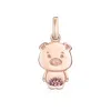 Fahmi Light Luxury Bear, Elephant, Pig, Rabbit, Tassel Flower, Hollow Round Golden Medallion, Lily of the Valley, Heart-Shaped Pendant Special Presents for Lover Friends